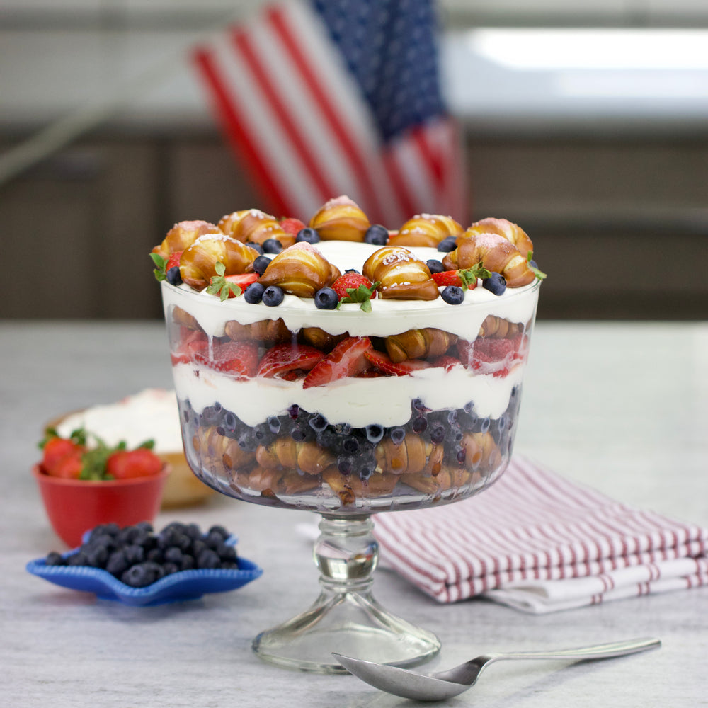 Red, White, and Blue Pretzel Trifle