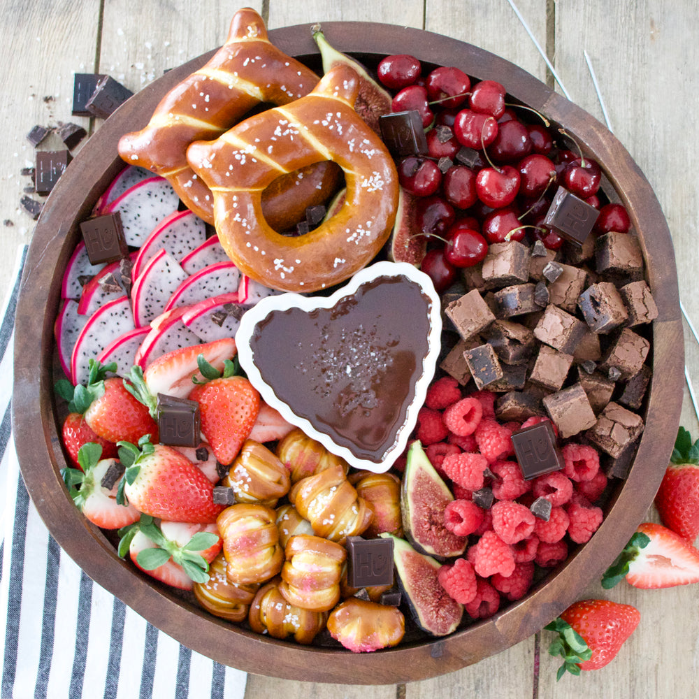 Sweet & Salty Charcuterie Board with Hu Chocolate Fondue