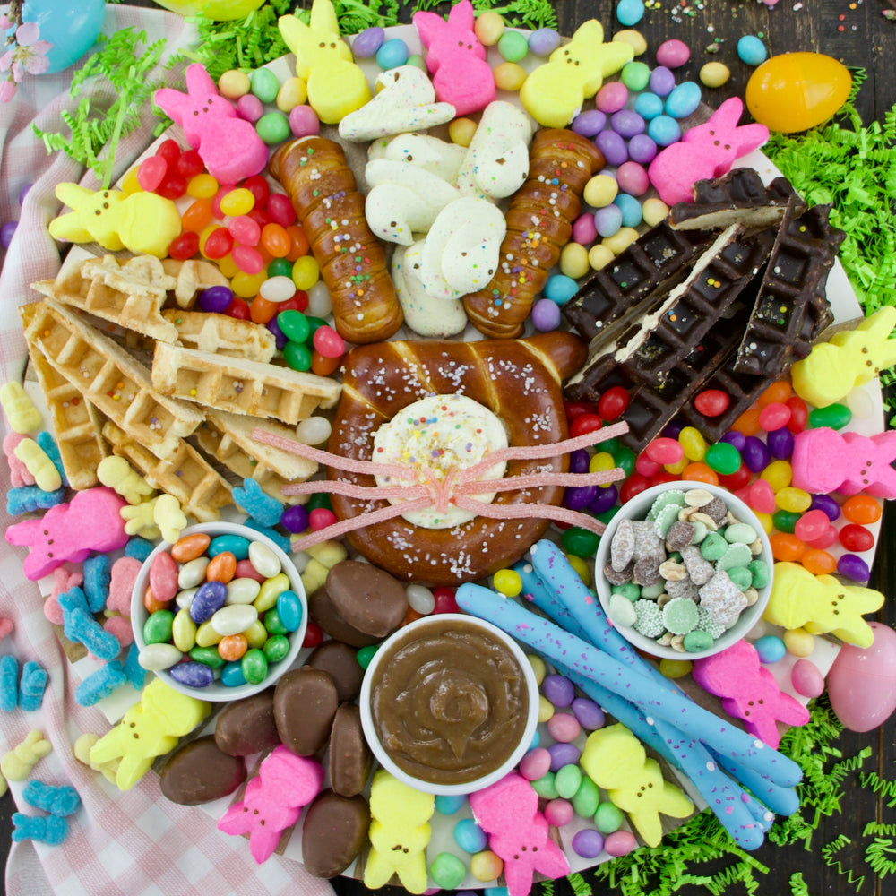 Easter: Sweets Charcuterie Board with Jump For Joy Confetti Dip